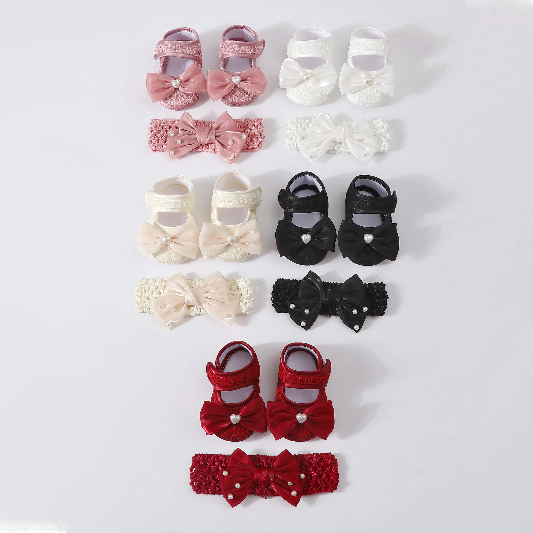 Zapatos antideslizantes para bebé antes de caminar con perlas - imagen 4