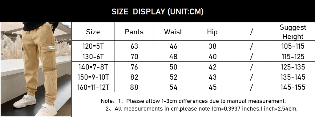 Pantalones cargo niños vista frontal
