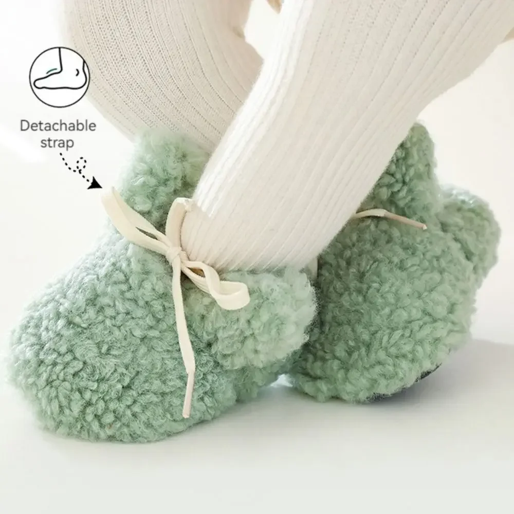 Botines de bebé antideslizantes de lana para invierno, suaves - imagen 3