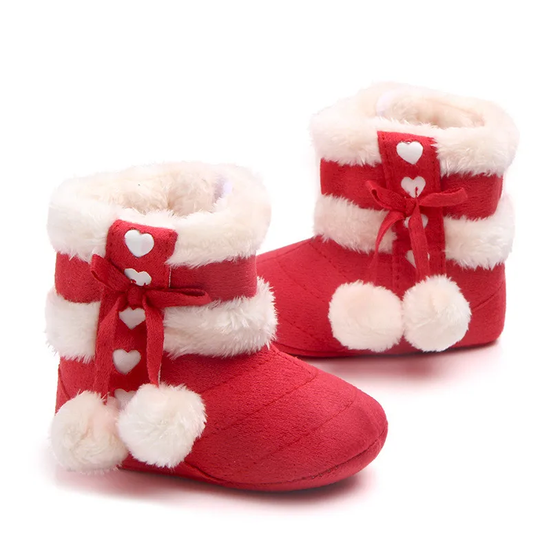 Botas de bebé peluche corazón, antideslizantes para primeros pasos - imagen 2