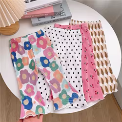 Pantalones para niñas acampanados con lunares florales – Versátiles