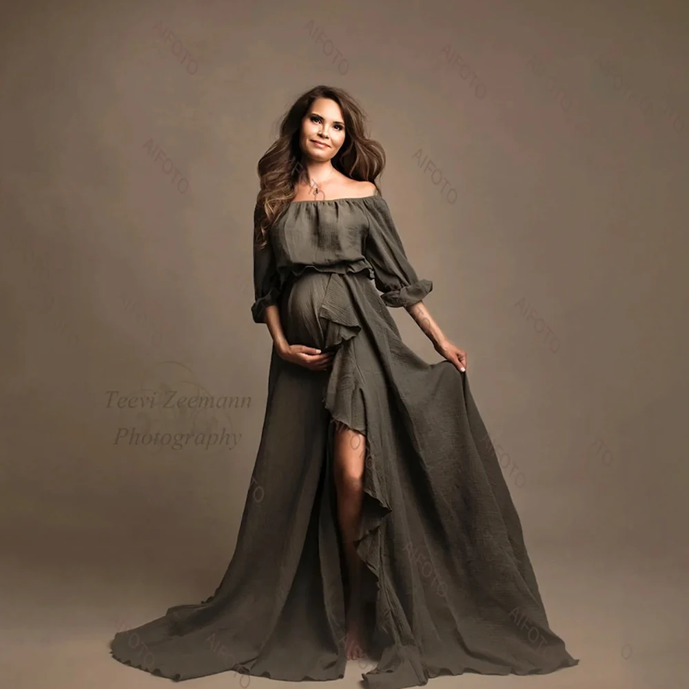 Vestido de maternidad bohemio maxi para playa y Baby Shower