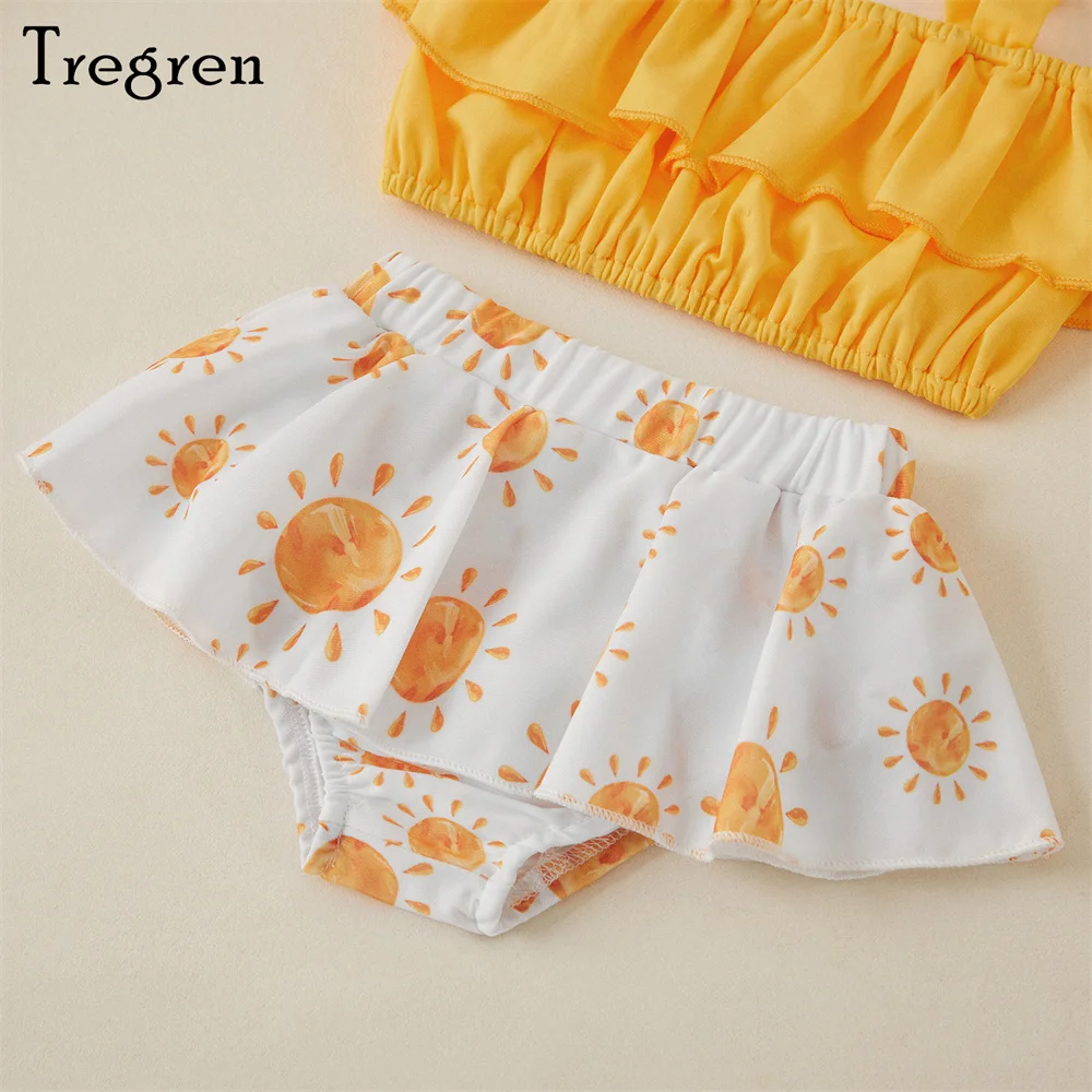 Traje de baño Tregren para bebé niña con tutú y volantes de playa - imagen 4