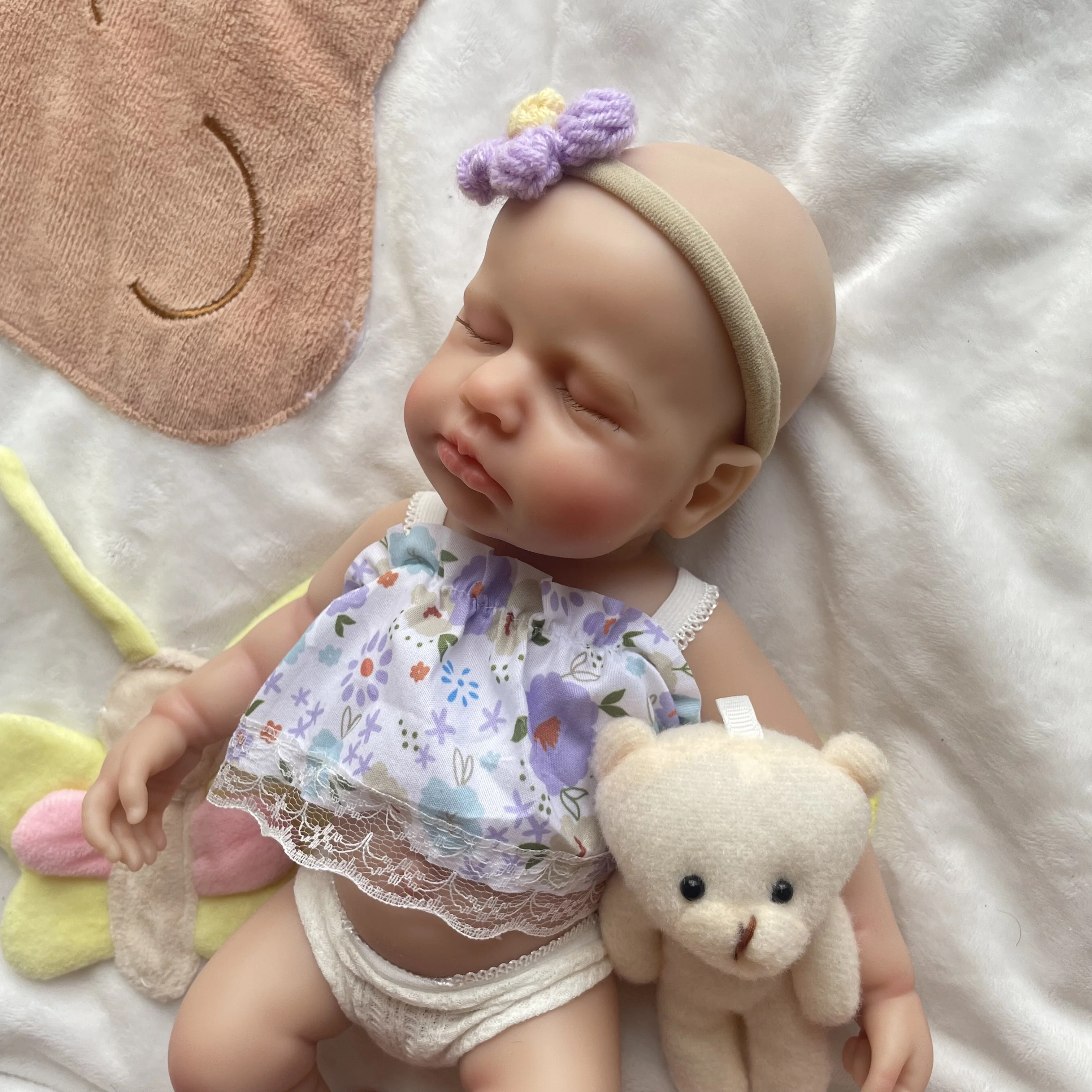 Muñeca reborn LouLou de silicona realista lavable, 30 cm - imagen 3