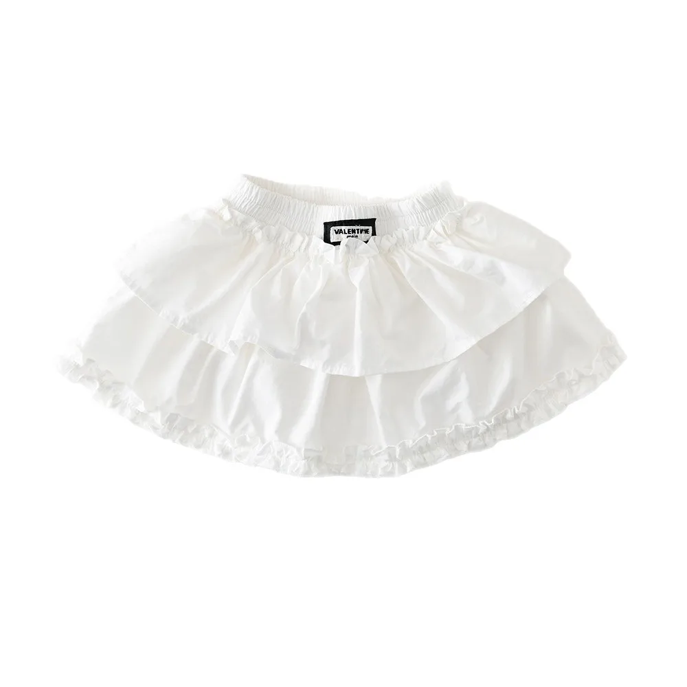 Falda de niña de verano con capas y estilo princesa