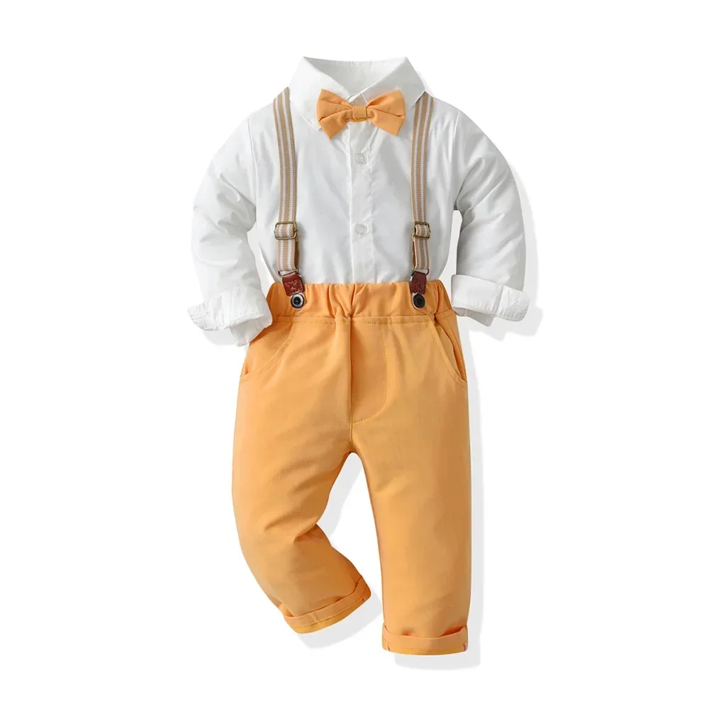 Traje elegante niño otoño camisa blanca pajarita - imagen 5