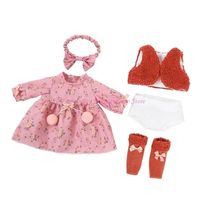 Conjunto para muñeca de vestido con diadema y accesorios infantil - imagen 5