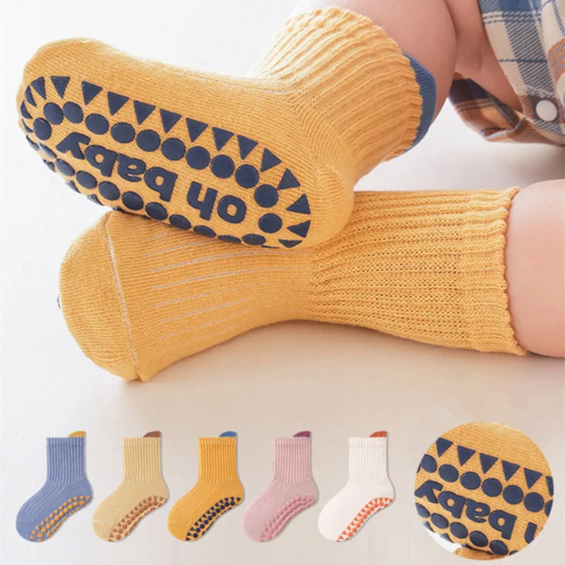 Calcetines antideslizantes de algodón suave para bebé niño - imagen 2