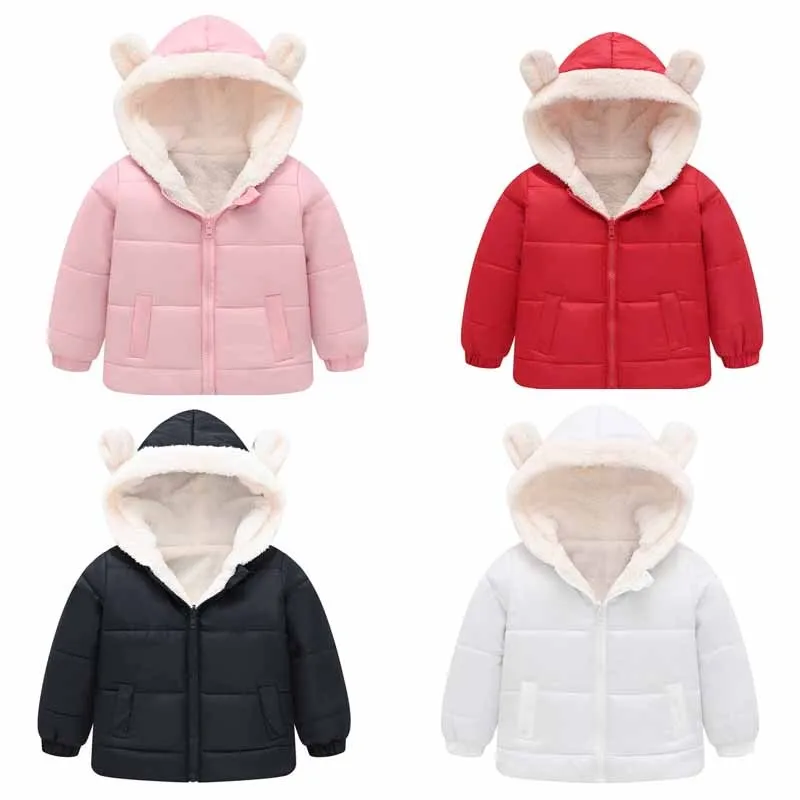 Parka de invierno con capucha de felpa para niños y niñas - imagen 5