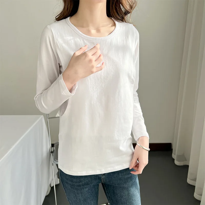 Camiseta de lactancia manga larga gris jaspeado con apertura lateral - imagen 4