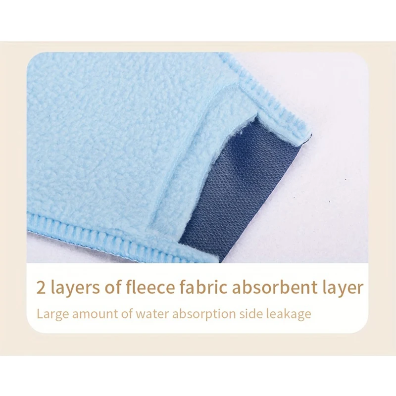 Compresas reutilizables de forro polar azul alta absorción para bragas - imagen 2