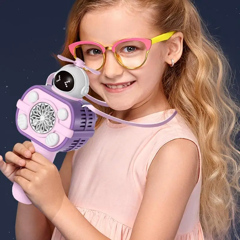 Pistola de burbujas eléctrica automática espacial para niños y niñas - imagen 4