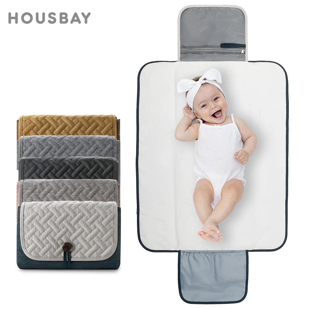 Colchoneta cambiador impermeable plegable con bolsillo - imagen 3