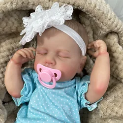 Muñeca Reborn de vinilo lavable, cuerpo completo, aspecto realista