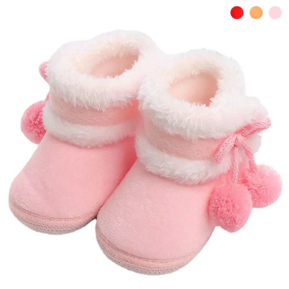 Botas de nieve de lana para bebés cálidas con suela antideslizante - imagen 4