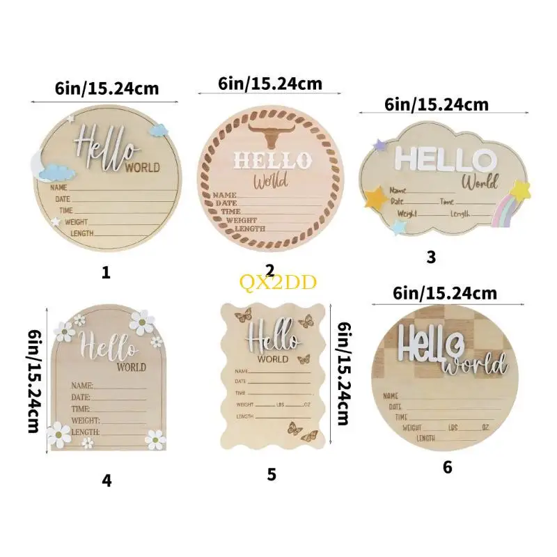 PABLERA tabla crecimiento bebé de madera para fotos mensuales - imagen 5
