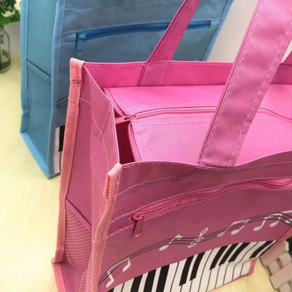 Bolso de mano musical con teclado de piano, plegable y lavable