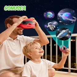 Binoculares estereoscópicos para niños con visor de animales científicos