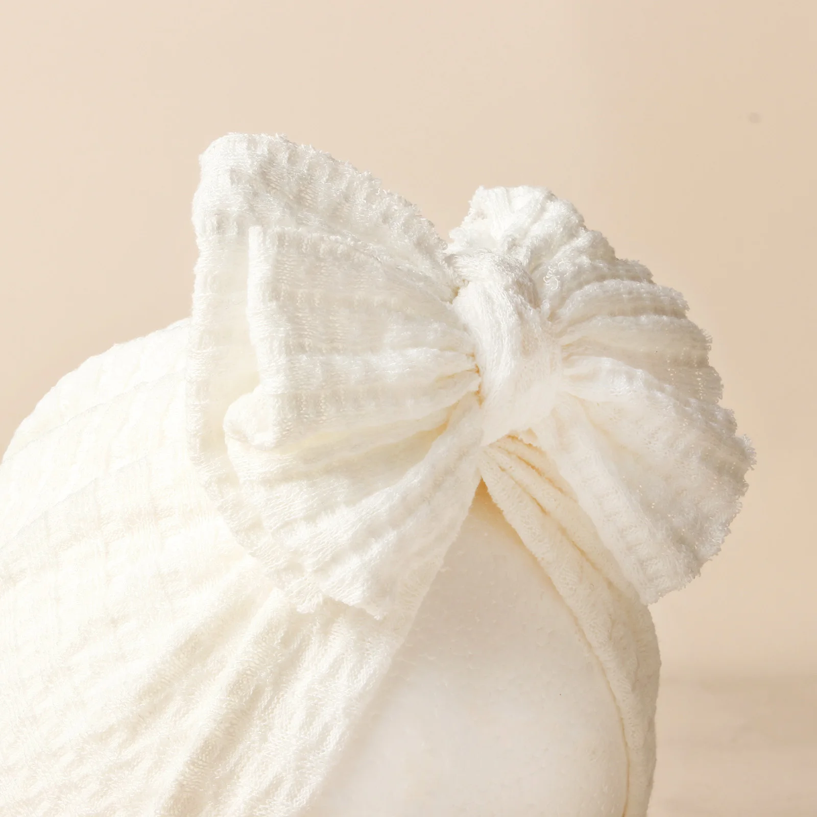 Gorro para bebé cálido de doble capa con lazo grande - imagen 2