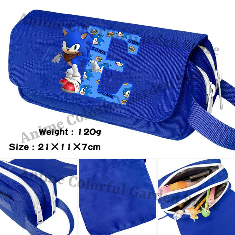 Estuche de lápices Sonic doble capa con gran capacidad para niños - imagen 3