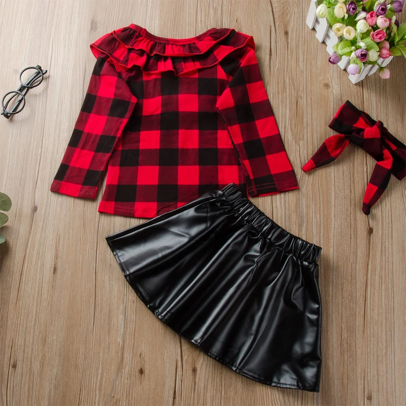 Conjunto uniforme de punto cálido para niña: jersey y falda plisada - imagen 4