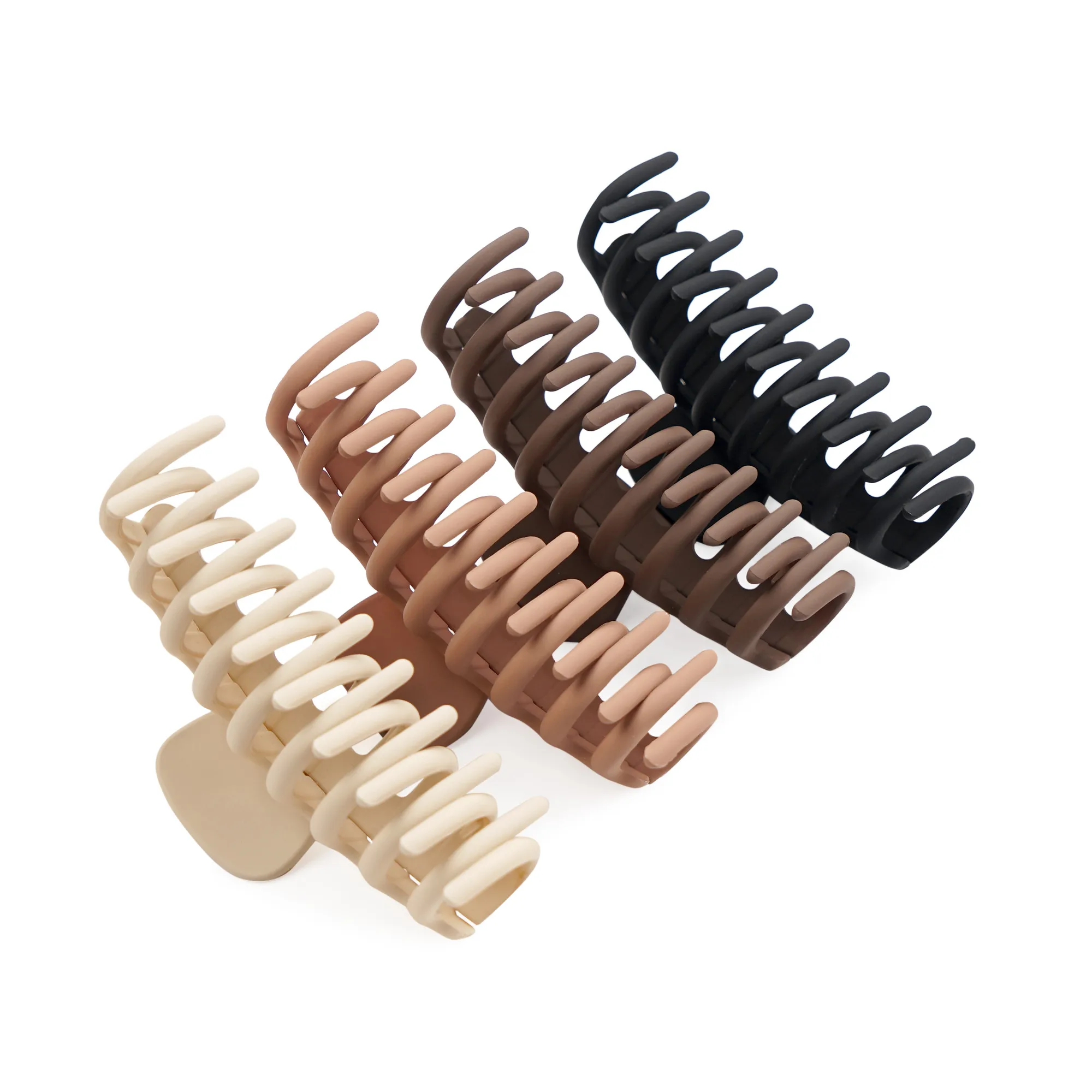 Juego de pinzas grandes geométricas para el cabello en colores pastel