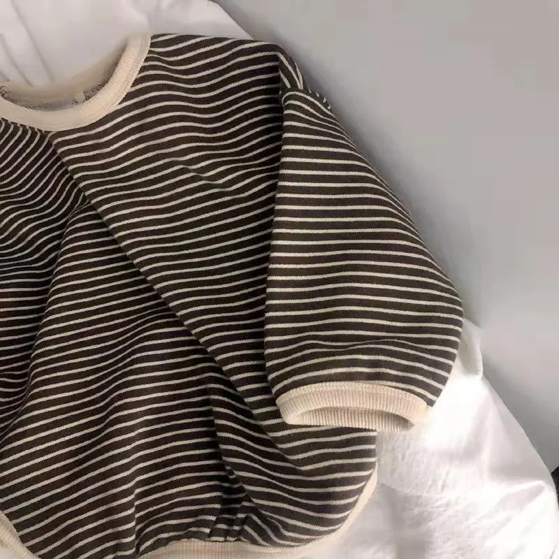 Lawadka Camisetas de algodón para niños - mangas largas a rayas 1-8 años - imagen 2