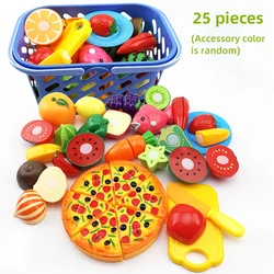 Juego de cocina de pizza con frutas y verduras de juguete