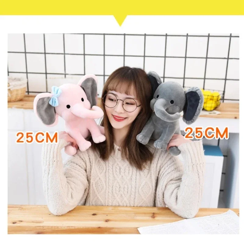 Peluche elefante gris suave para dormir y decorar la habitación