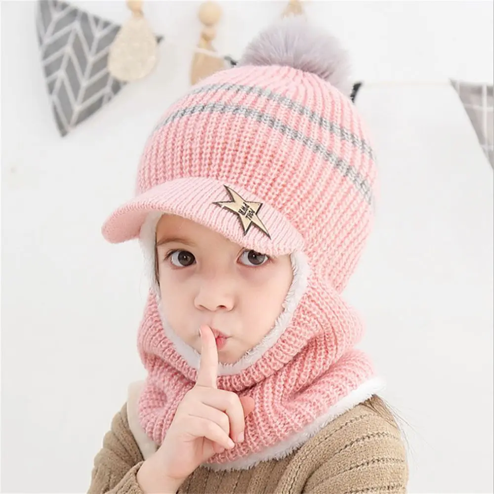Gorro pasamontañas de lana con babero para niños – Invierno - imagen 3