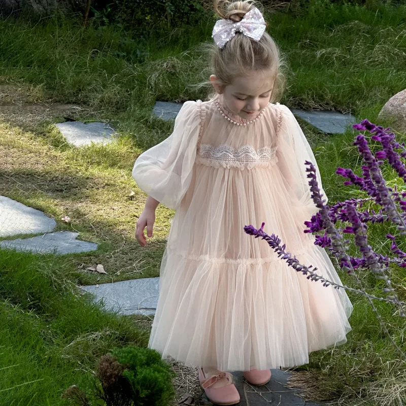 MILANCEL vestido primavera niña 2-6 años tul encaje princesa