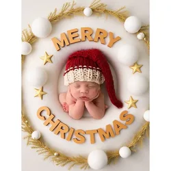 Gorro navideño de bebé con Papá Noel suave de lana