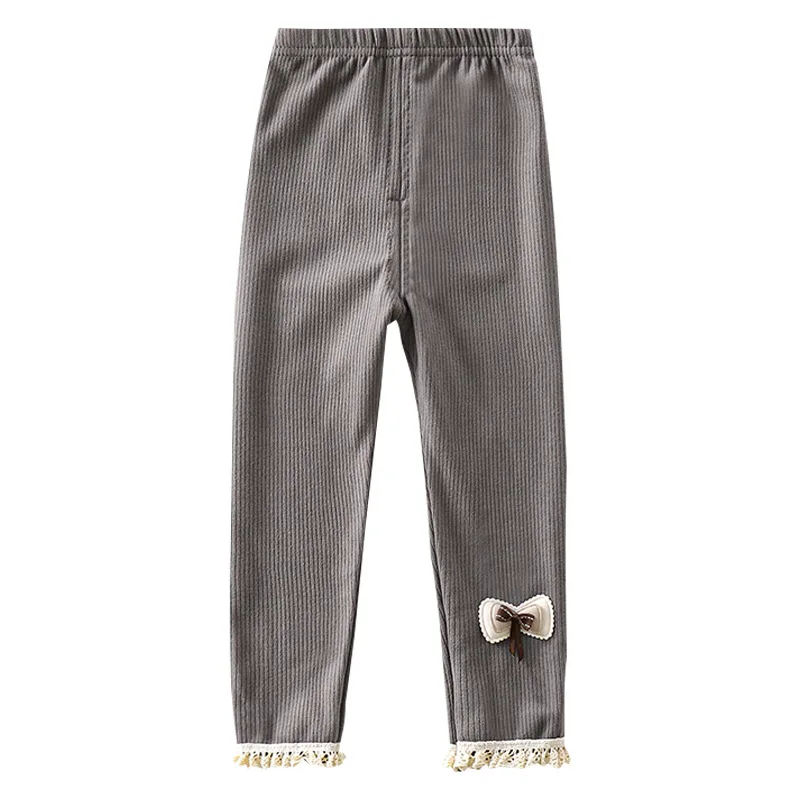 Leggings de lana terciopelo para niños – Otoño con encaje fino - imagen 4