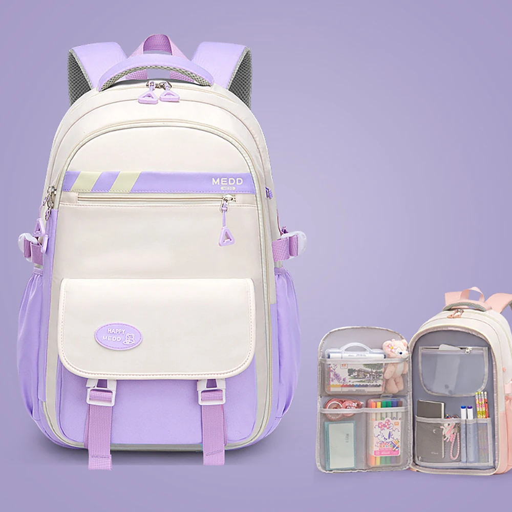 Mochila escolar acolchada para niña de primaria