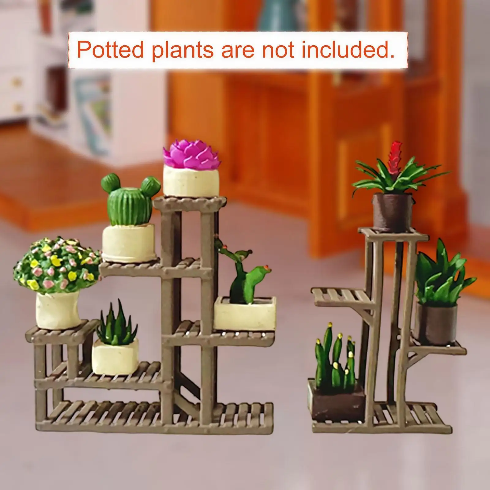 Soporte de plantas para casa de muñecas: micropaisaje decorativo - imagen 3