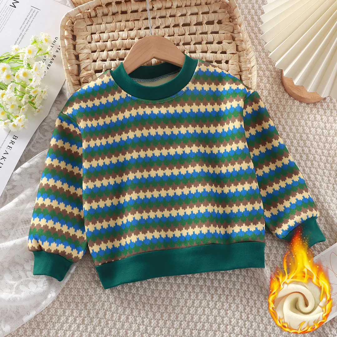 Sudadera de lana suave invierno estampado con animales bebé niños