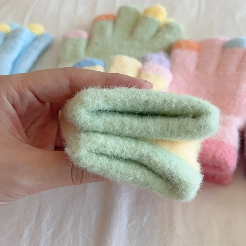 Guantes de invierno cálidos con manoplas a prueba de viento para niños