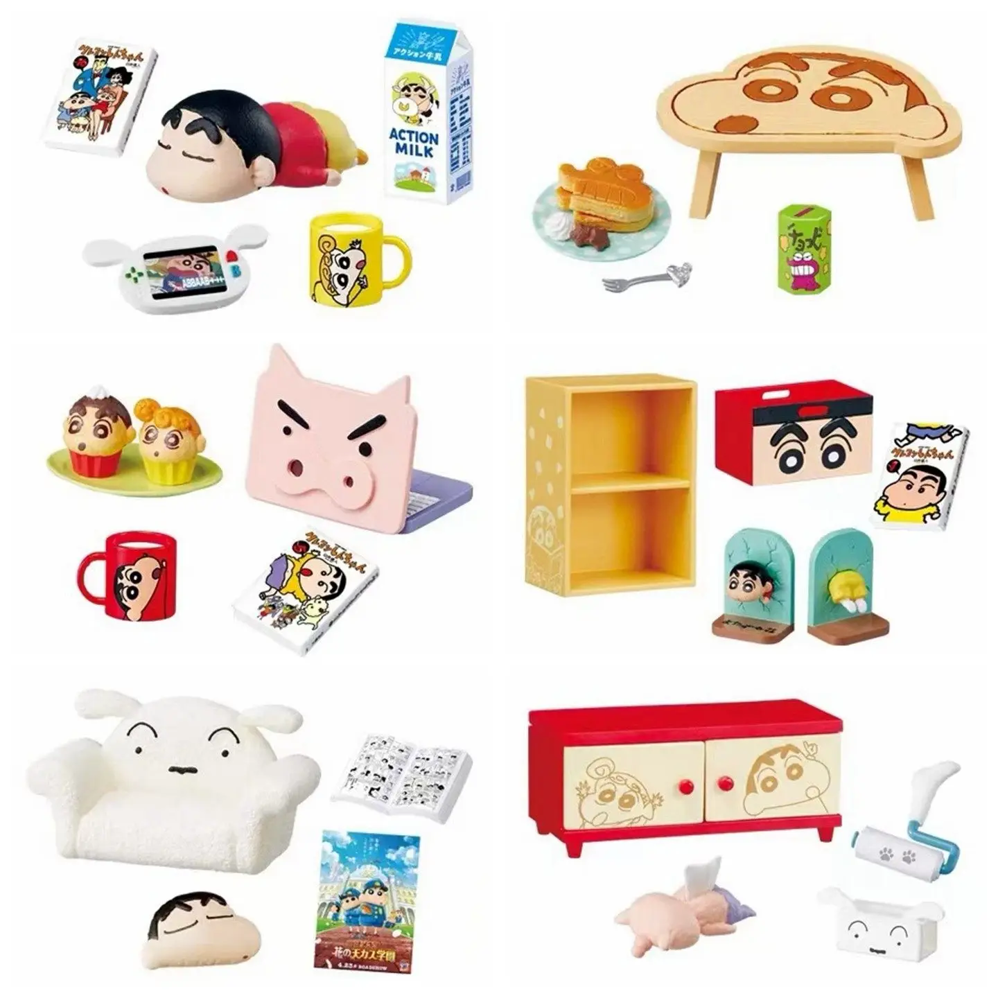 Re-ment Crayon Shinchan - Sofa miniatura para escritorio infantil - imagen 4