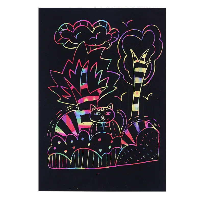 TMZ Papel para rascar arcoiris - Actividad de arte infantil - imagen 5