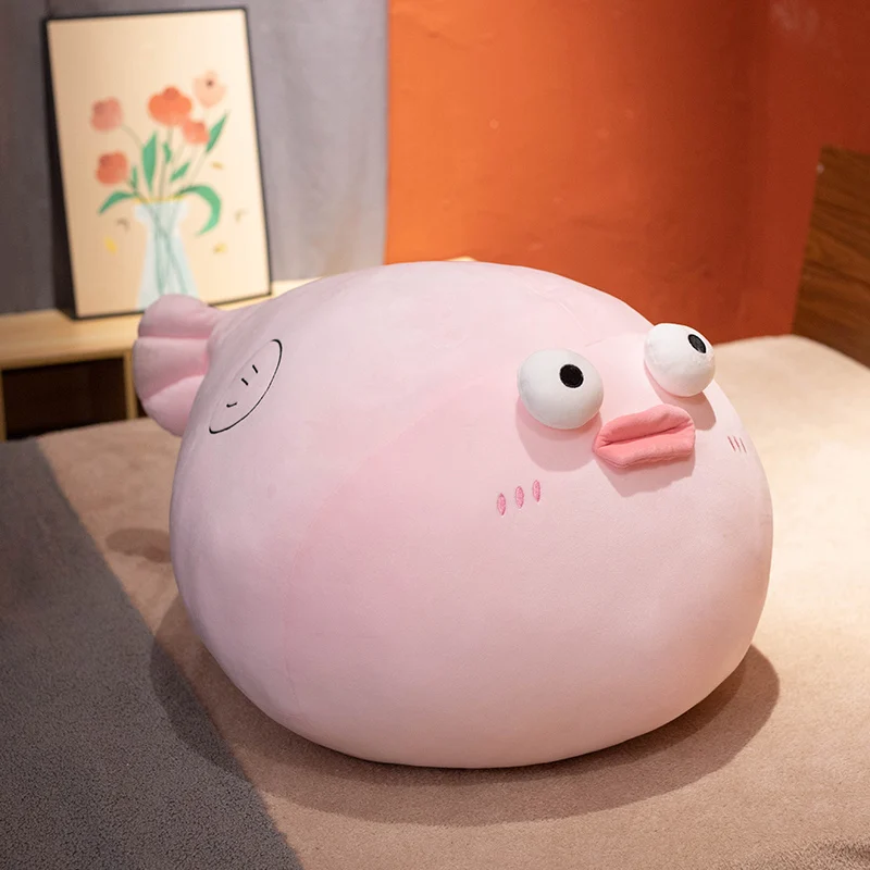 Cojín de peluche pez relleno para dormir, estilo tierno