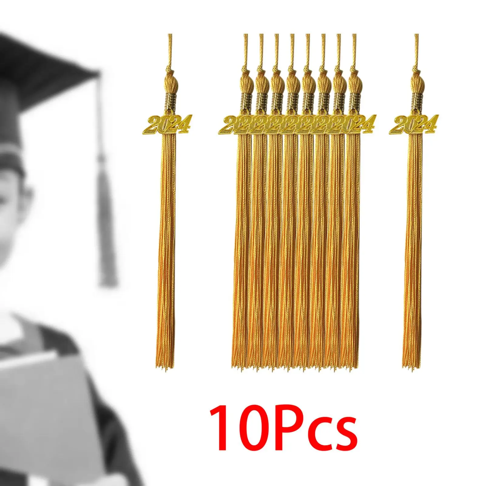 Borlas para birrete de graduación infantil con colgante dorado - imagen 5