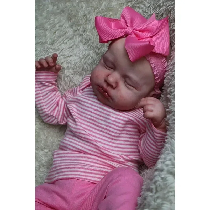 MRB LouLou Asleep Muñeca Reborn piel 3D venas visibles - imagen 4