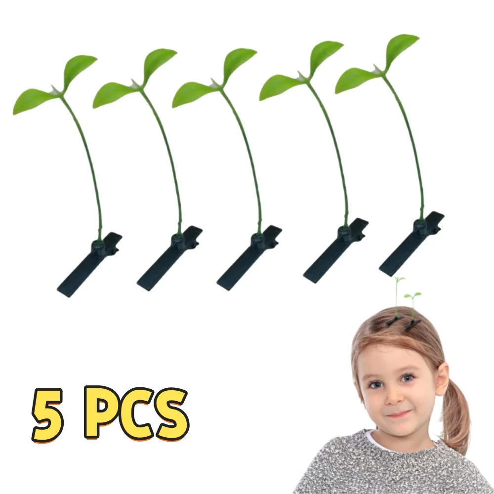 Pinzas para el pelo con brotes de hierba y estilo creativo infantiles