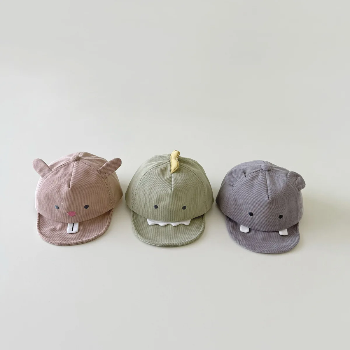Gorra de béisbol infantil animal para bebé, algodón suave