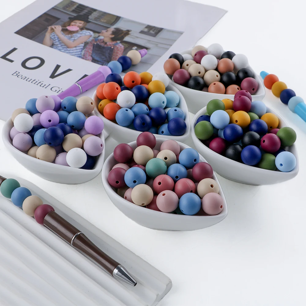 Cuentas de silicona redondas para manualidades infantiles de joyería - imagen 5