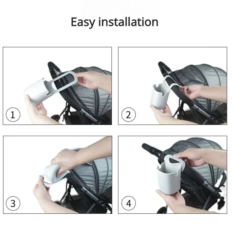 Soporte para taza y botella de cochecito con gancho de silicona - imagen 5