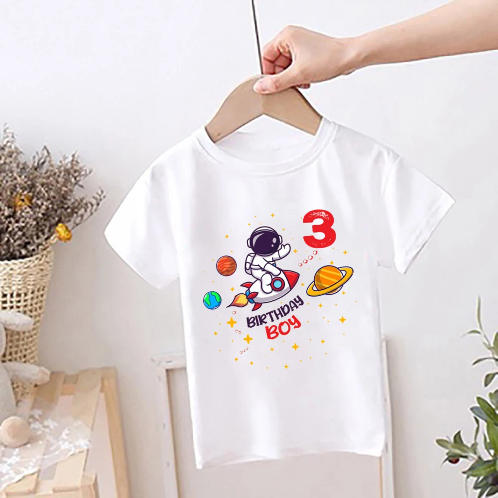 Camiseta astronauta para cumpleaños niño – Manga corta - imagen 3