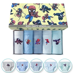 Calzoncillos de algodón para niños con Spiderman y Venom, suaves
