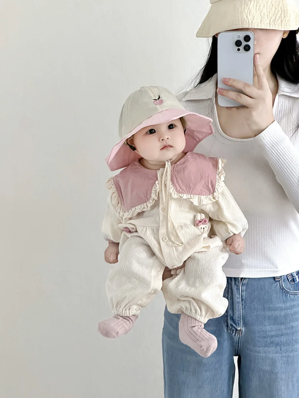 Sombrero de cubo coreano con diseño de frutas para bebés