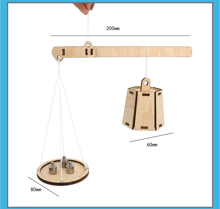 Escala de acero de madera DIY ensamblada a mano